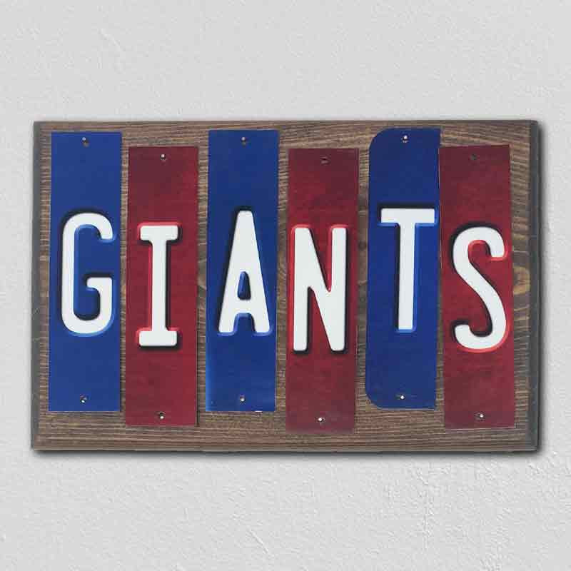 Giants Team Colors Baseball Fun Strips Novelty Wood Sign WS-610