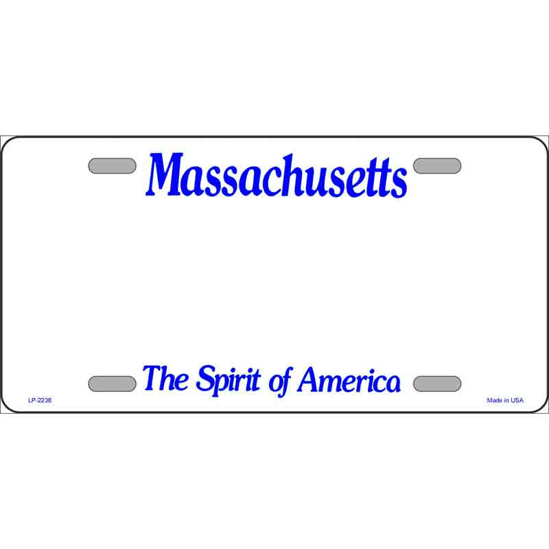Massachusetts Novelty State Background Blank Wholesale Metal License Plate  Tag