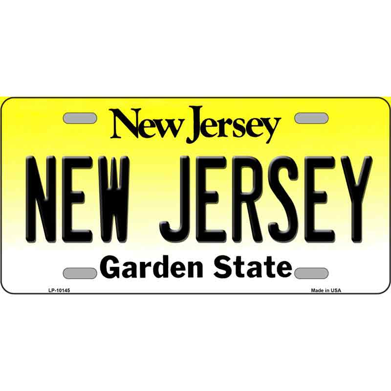 New Jersey Wholesale Metal Novelty License Plate LP-10145