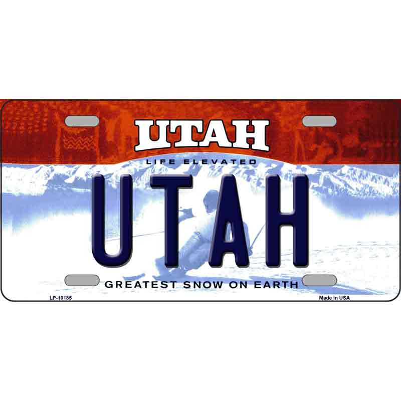 Utah Background Wholesale Metal Novelty License Plate Tag