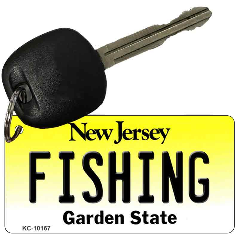 Fishing New Jersey State License Plate Wholesale Key Chain