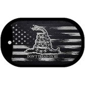 Dont Tread On Me Distressed Flag Wholesale Novelty Metal Dog Tag Necklace
