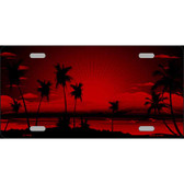 Sunset Red Wholesale Metal Novelty License Plate