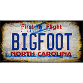 Bigfoot North Carolina Wholesale Novelty Metal License Plate Tag