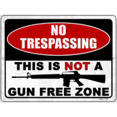 No Trespassing Gun Zone Wholesale Novelty Metal Parking Sign