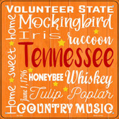 Tennessee Motto Wholesale Novelty Metal Square Sign
