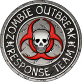 Zombie Outbreak Wholesale Novelty Metal Circular Sign