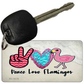 Peace Love Flamingos Wholesale Novelty Metal Key Chain