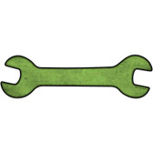 Lime Green Oil Rubbed Wholesale Novelty Metal Wrench Sign