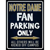 Notre Dame Wholesale Metal Novelty Parking Sign