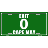 Exit 0 Cape May Wholesale Novelty Metal License Plate