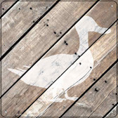 Duck Silhouette Wood Plank Wholesale Novelty Metal Square Sign