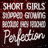 Short Girls Reached Perfection Wholesale Novelty Metal Square Sign