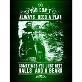 Balls And A Beard Wholesale Metal Novelty Parking Sign