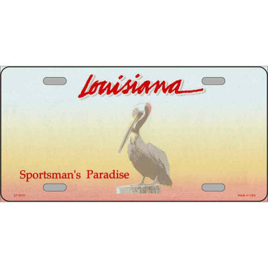 Louisiana License Plate Aluminum Ultra-Slim Souvenir Keychain  2.5x1.25x0.06