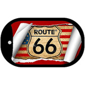 RT 66 Flag Scroll Novelty Wholesale Dog Tag Necklace