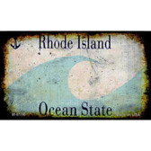 Rhode Island Rusty Blank Background Wholesale Aluminum Magnet M-8156