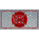 Volunteer Fire Dept Wholesale Metal Novelty License Plate