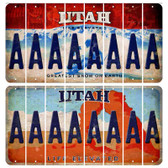 Utah Cut License Plate Strips (Set of 8)