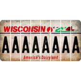 Wisconsin Cut License Plate Strips (Set of 8)