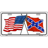 Confederate USA Crossed Flags Wholesale Metal Novelty License Plate