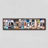 Diamondbacks Fan Wholesale Novelty License Plate Strips Wood Sign WS-413