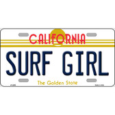Surf Girl California Novelty Wholesale Metal License Plate