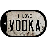 I Love Vodka Wholesale Metal Novelty Dog Tag Kit