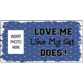 Cat Love Blue Photo Insert Pocket Wholesale Metal Novelty Small Sign