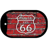 Route 66 Red Brick Walll Wholesale Novelty Metal Dog Tag Necklace