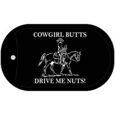 Cowgirl Butts Drive Me Nuts Wholesale Novelty Metal Dog Tag Necklace