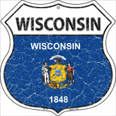 Wisconsin State Flag Highway Shield Wholesale Metal Sign