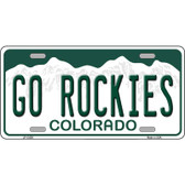 Go Rockies Wholesale Novelty Metal License Plate Tag