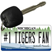 Number 1 Tigers Fan Wholesale Novelty Metal Key Chain