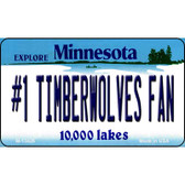 Number 1 Timberwolves Fan Wholesale Novelty Metal Magnet M-13426