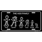 The Ass Family Novelty Wholesale Metal License Plate