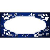 Paw Scallop Blue White Wholesale Metal Novelty License Plate