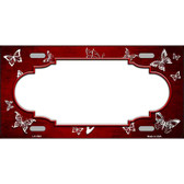 Red White Scallop Butterfly Oil Rubbed Wholesale Metal Novelty License Plate