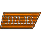 Grizzlies Wholesale Novelty Corrugated Effect Metal Tennessee License Plate Tag