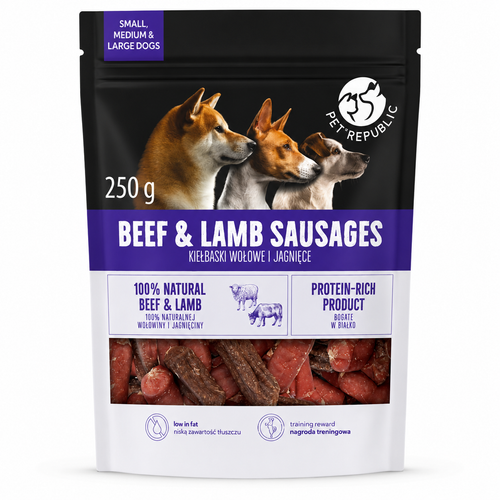 Pet Republic Sausages Beef & Lamb 250g