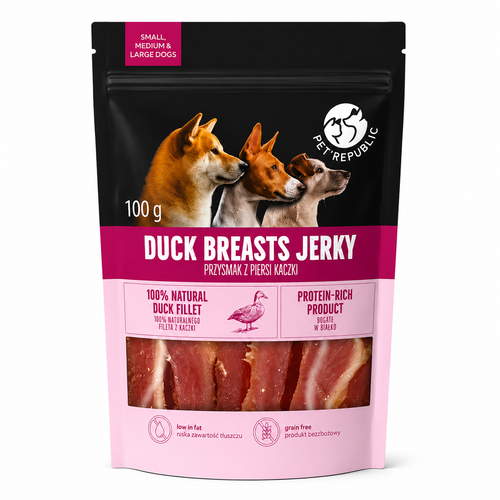 Pet Republic Duck breasts Jerky 100g