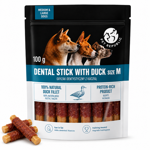 Pet Republic Dental stick with Duck 100g size M