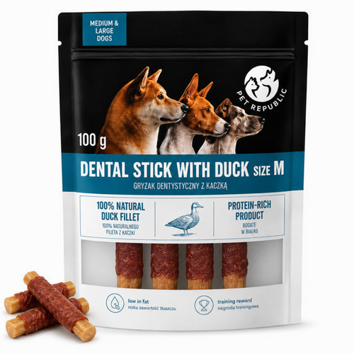 Pet Republic Dental stick with Duck 100g size M
