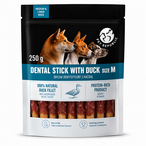 Pet Republic Dental stick with Duck 250g size M