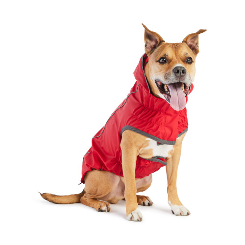 GF PET - Elasto-Fitreversable Raincoat - Red / Abstract