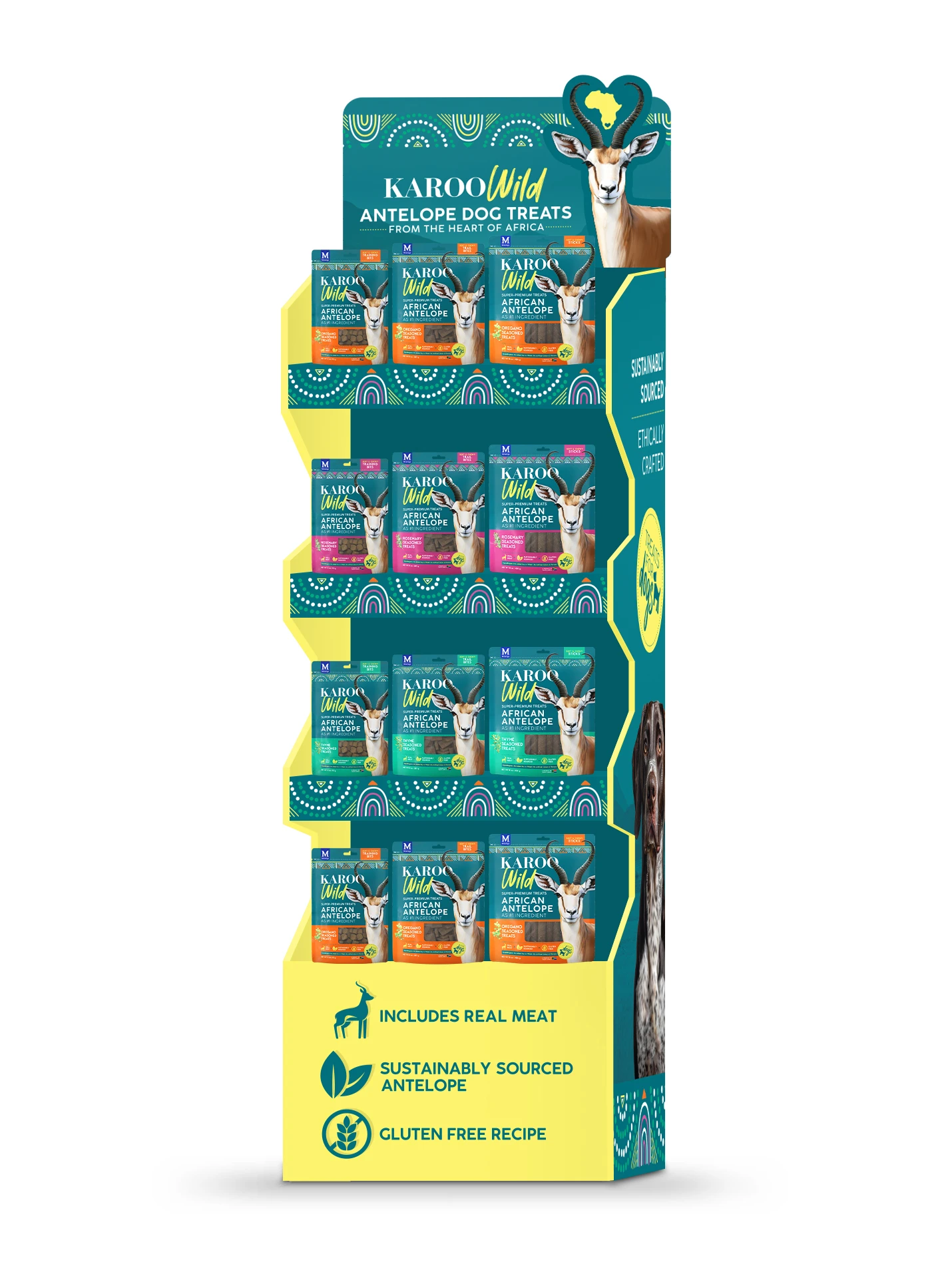 KAROO Wild stocked retail display stand