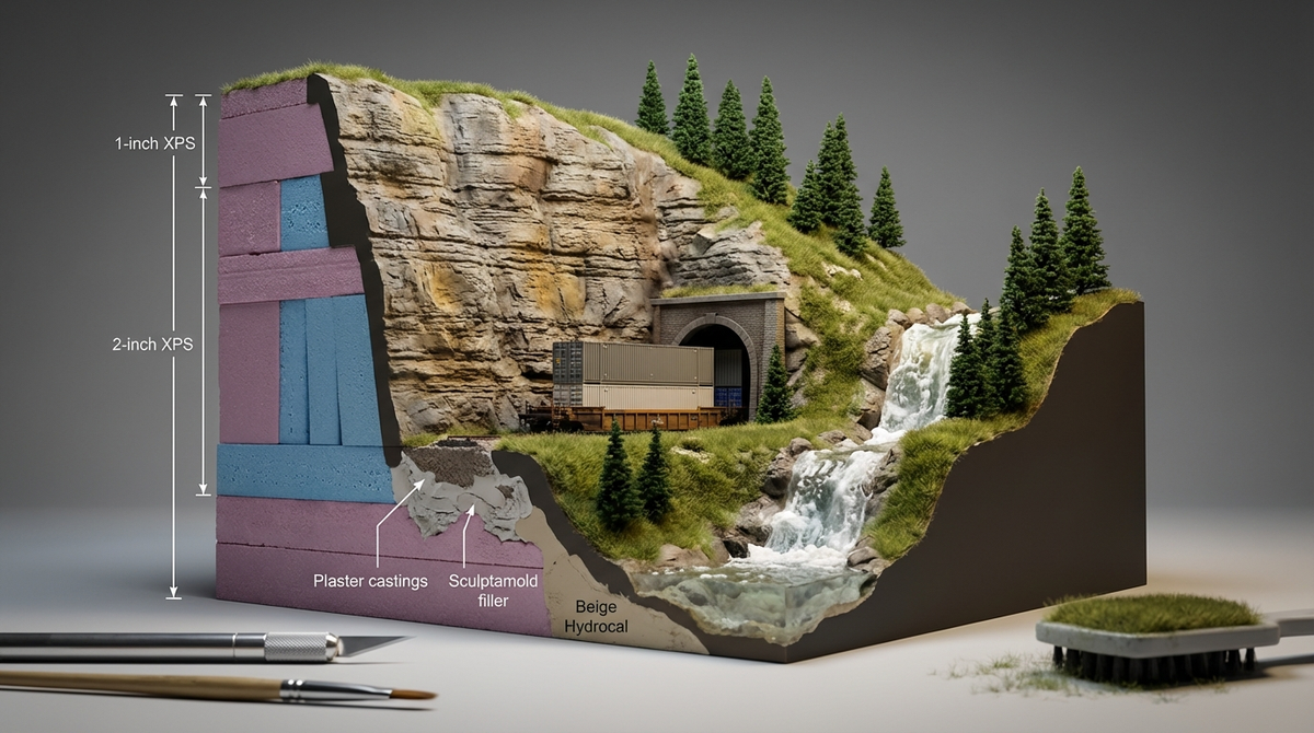 How to Build Realistic Model Train Mountain Scenery: A Forty-Year Modeler's Guide 2024 Edition