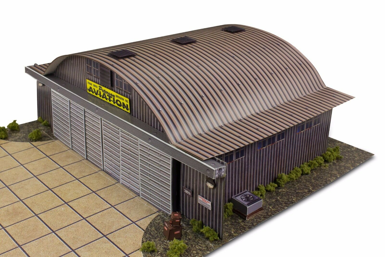 1/72, 1/64 HO Scale Aircraft Hangar Model Scenery Diorama Photo