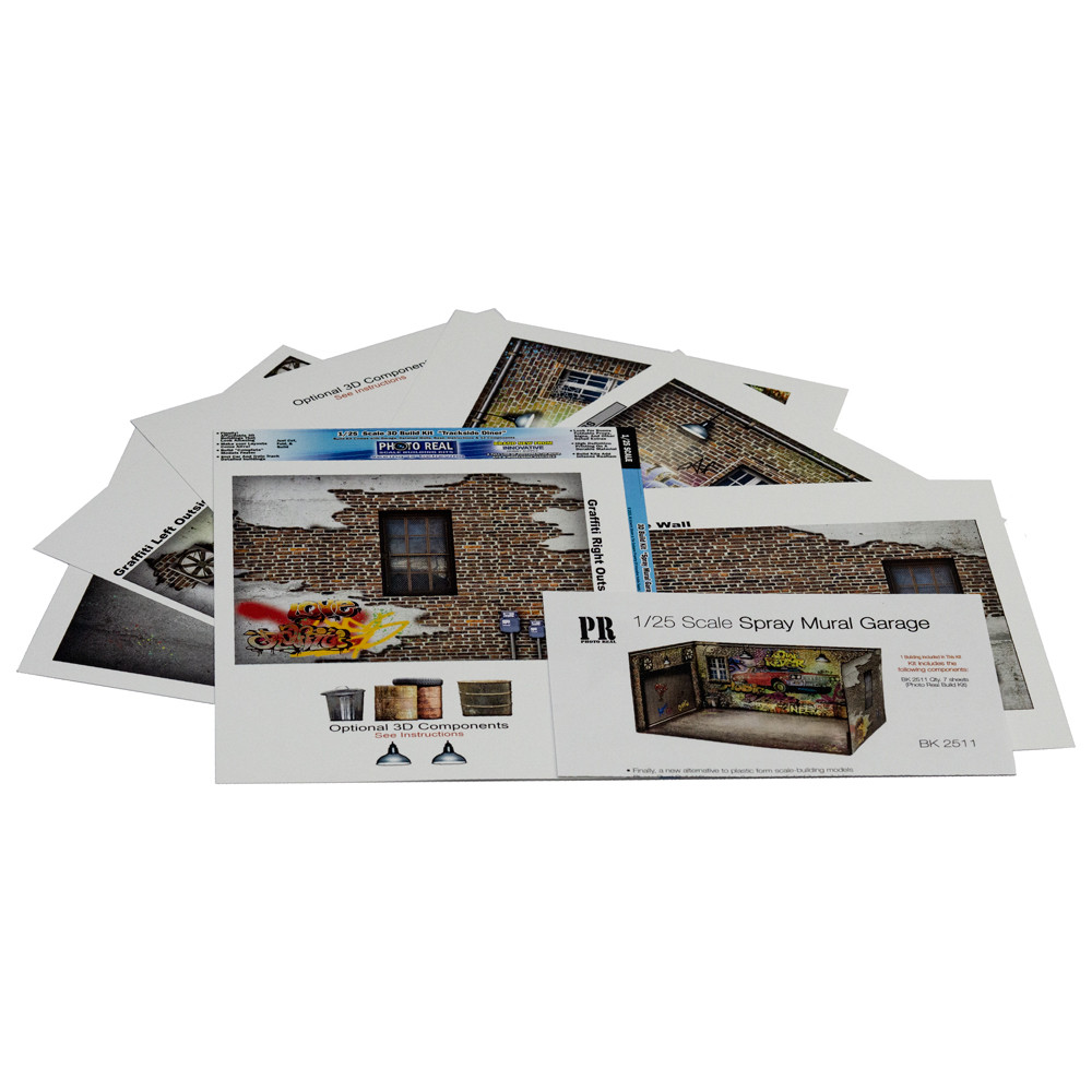 BK 2511 Spray Mural Garage for Building Kits by Innovative Hobby