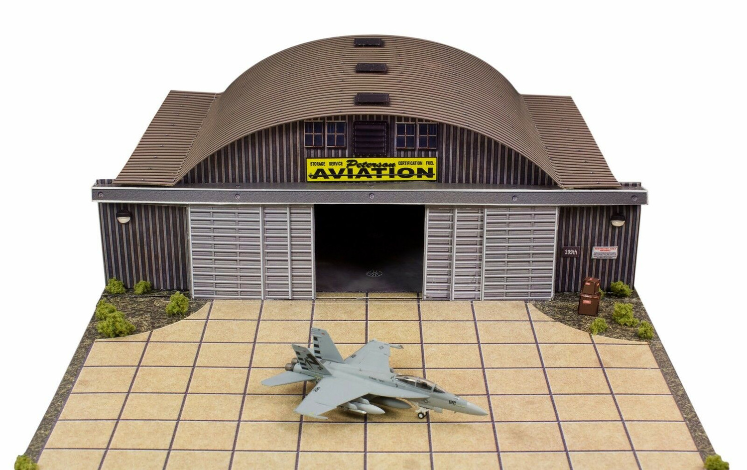 1/72, 1/64 HO Scale Aircraft Hangar Model Scenery Diorama Photo